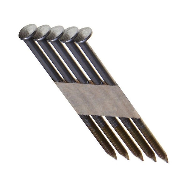 Collated Framing Nail, Steel, Bright Finish, 12 ga